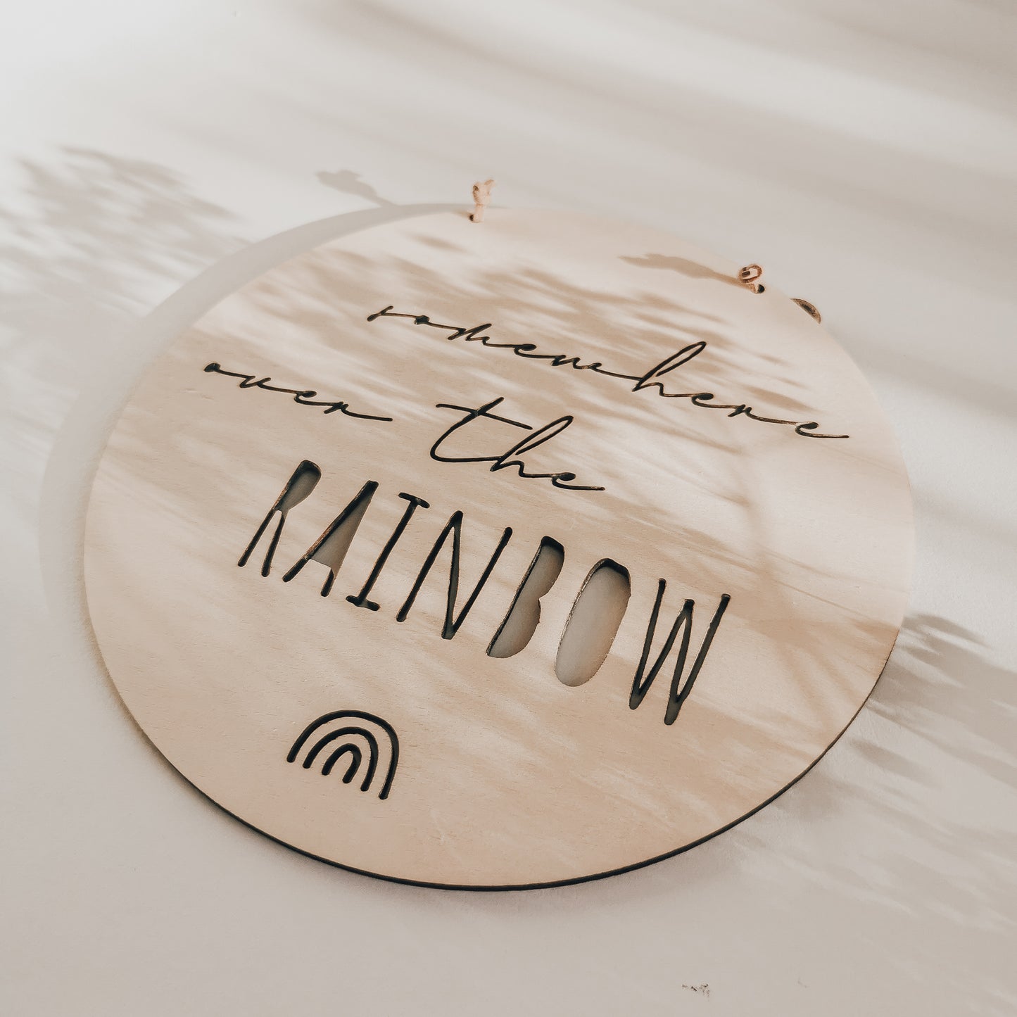 Holzschild Over the Rainbow