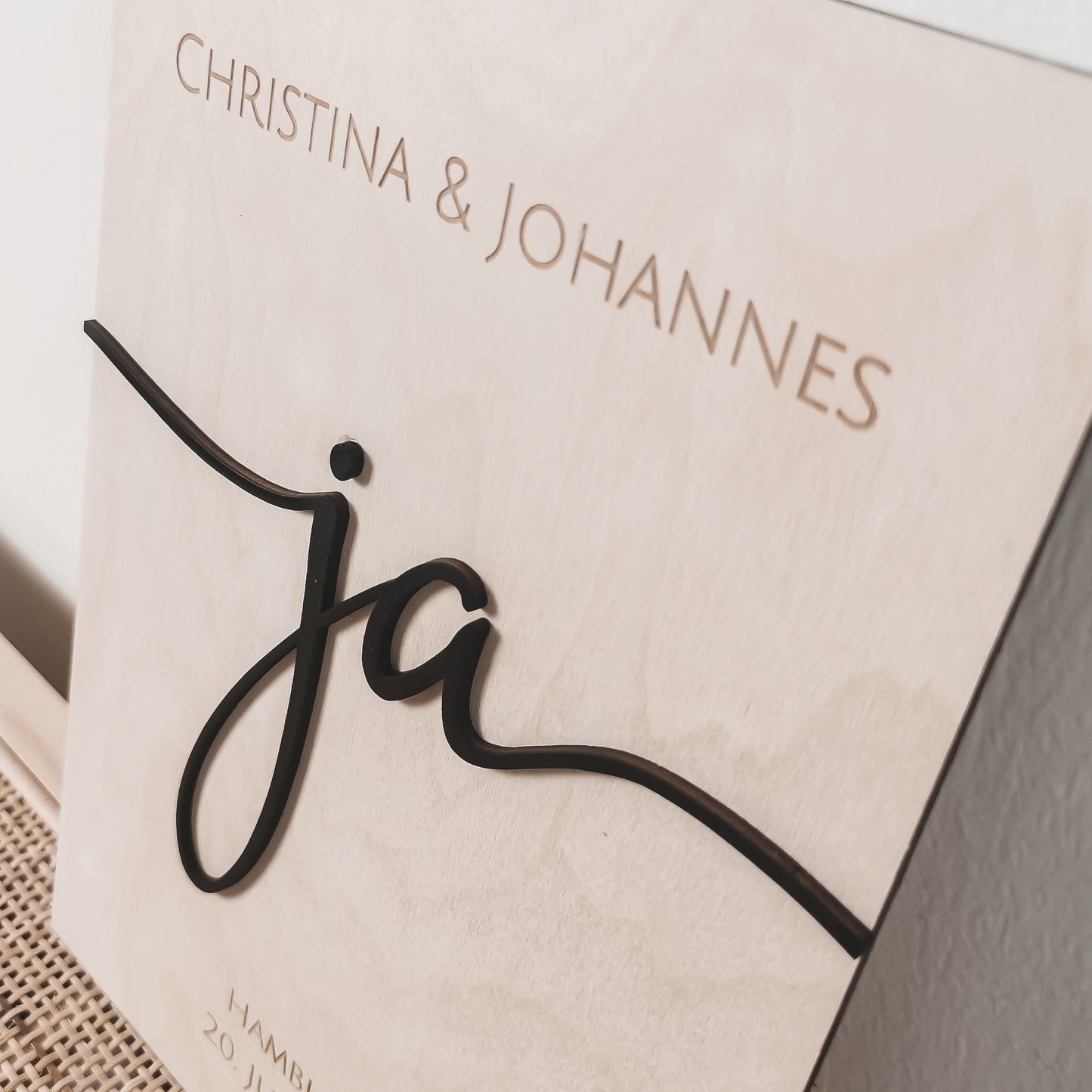 Personalisiertes Hochzeitsschild