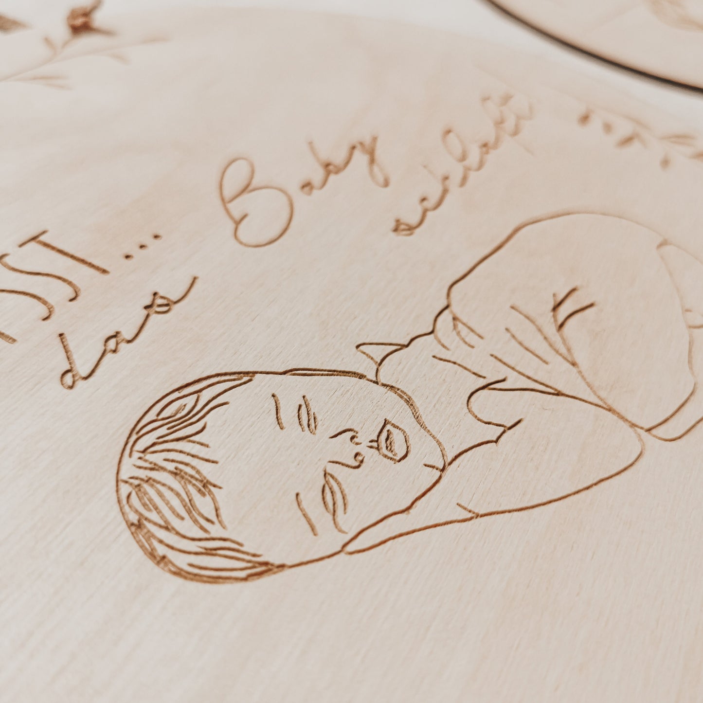 Holzschild Baby schläft | Bitte nicht klingeln