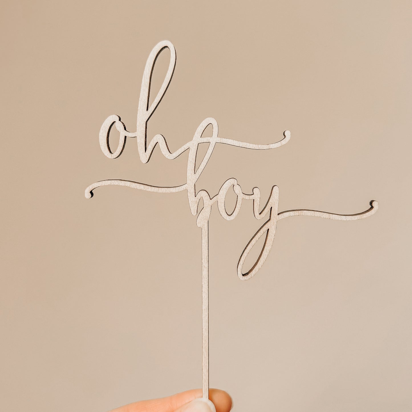 Cake Topper 'oh boy'