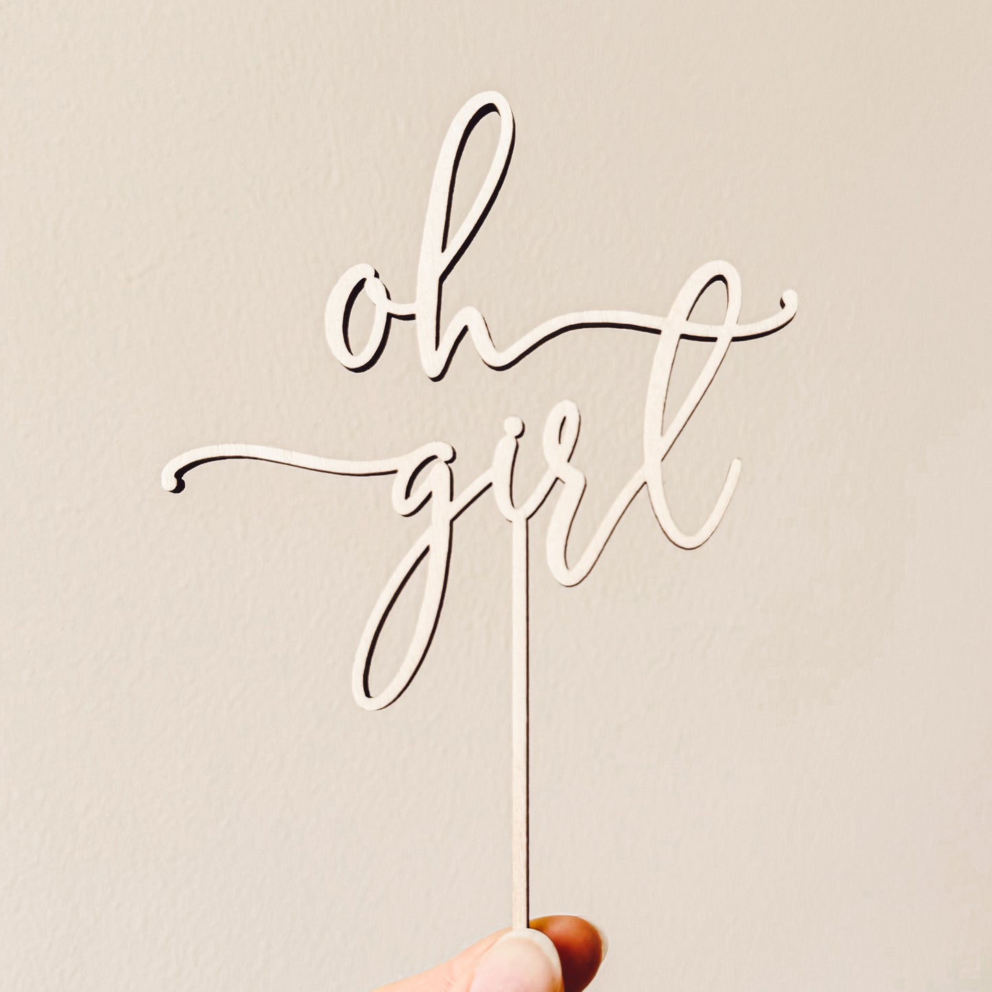 Cake Topper 'oh girl'