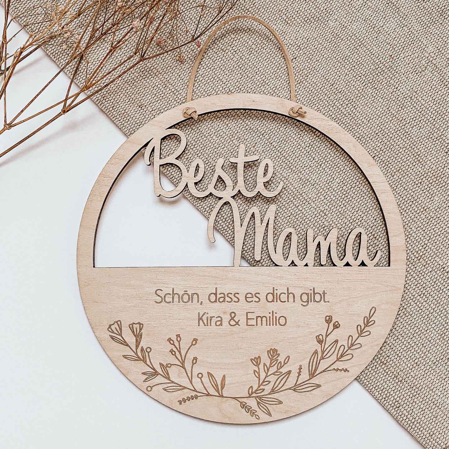 Beste Mama Geschenk für die Mama zu Weihnachten oder Geburtstag - personalisiert und aus Holz gefertigt