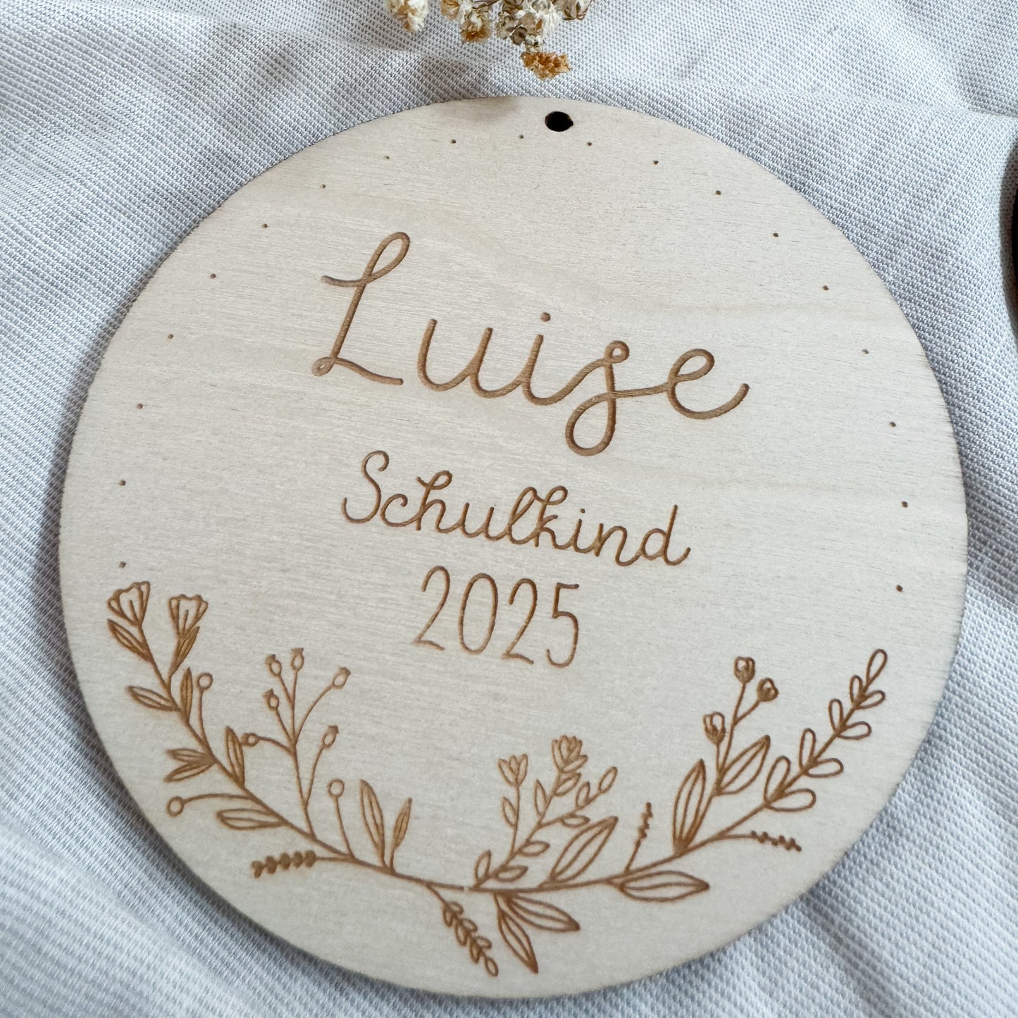 Personalisierter Schultüten-Anhänger aus Holz für den ersten Schultag oder zum Kitastart