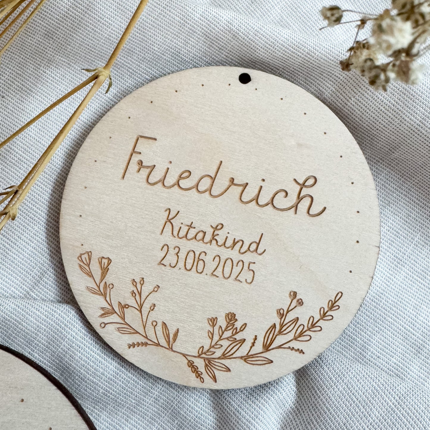Personalisierter Schultüten-Anhänger aus Holz für den ersten Schultag oder zum Kitastart
