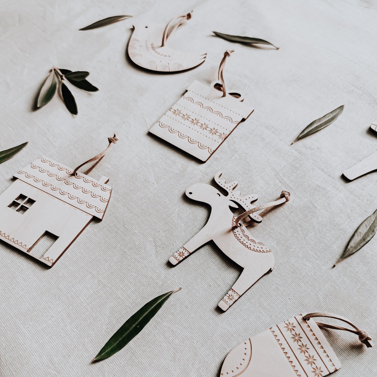 Scandi Weihnachtsanhänger 6er Set