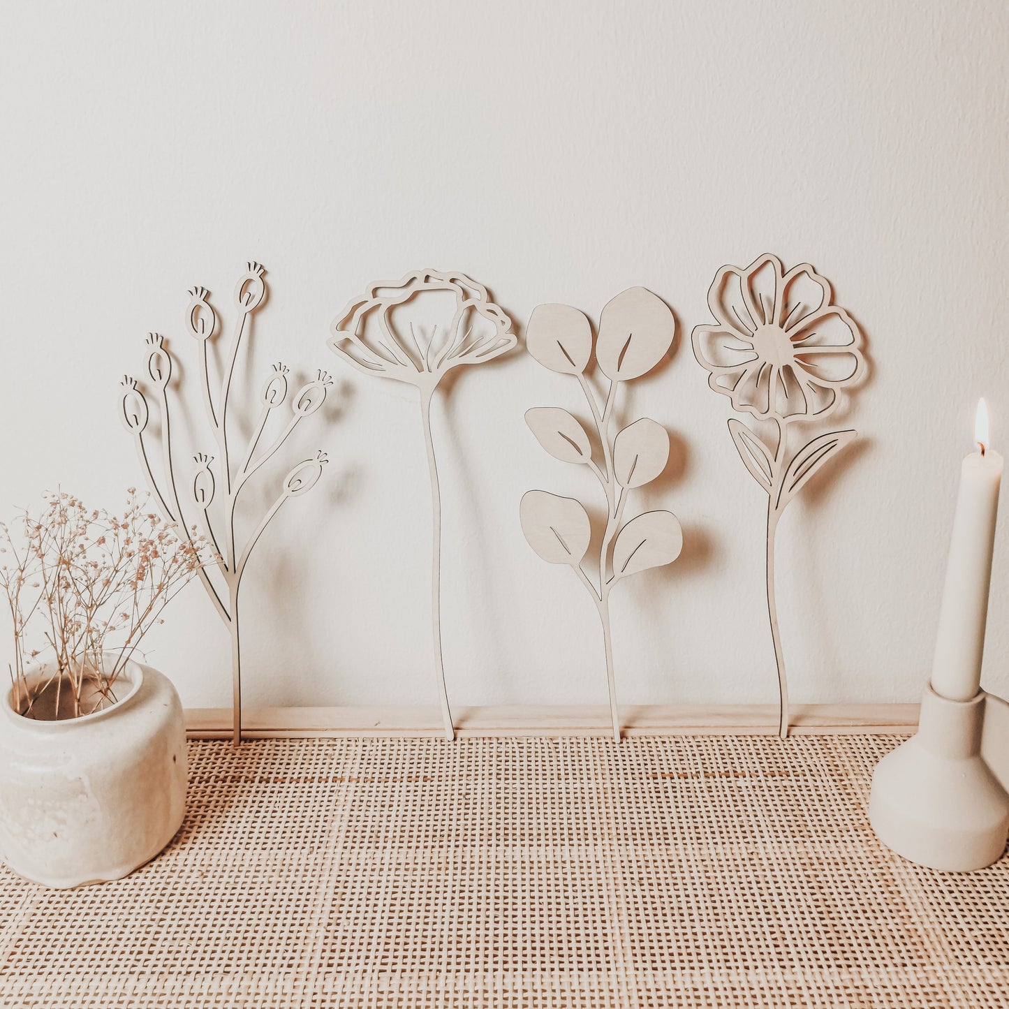 Holzblumen als langlebige Dekoration für Zuhause